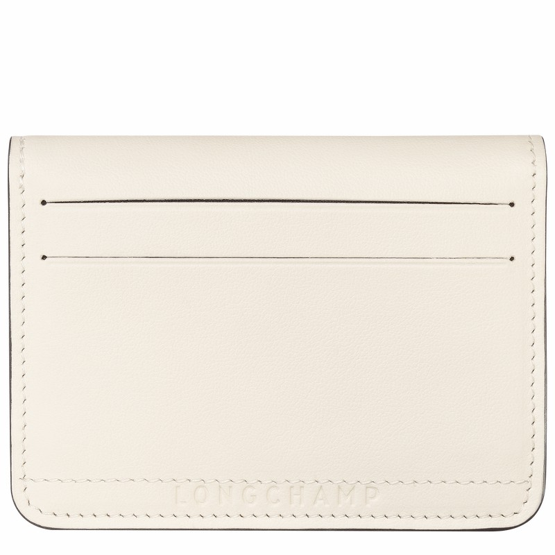 Longchamp Le Pliage Xtra Card holder - Leather White | YMFU38092