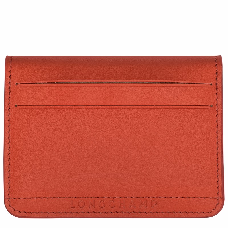 Longchamp Le Pliage Xtra Card holder - Leather Orange | XJOT64927