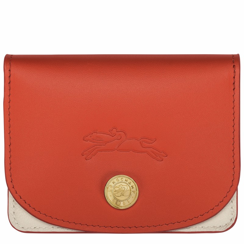 Longchamp Le Pliage Xtra Card holder - Leather Orange | XJOT64927