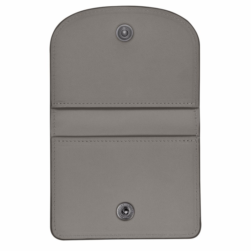 Longchamp Le Pliage Xtra Card holder - Leather Grey | UXAM65431