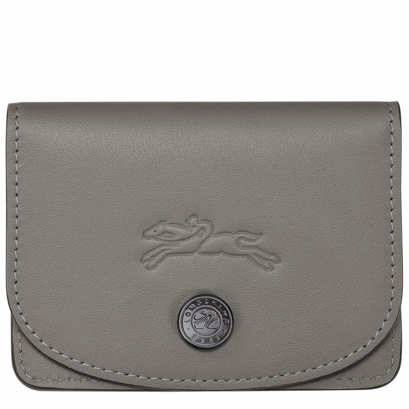 Longchamp Le Pliage Xtra Card holder - Leather Grey | UXAM65431