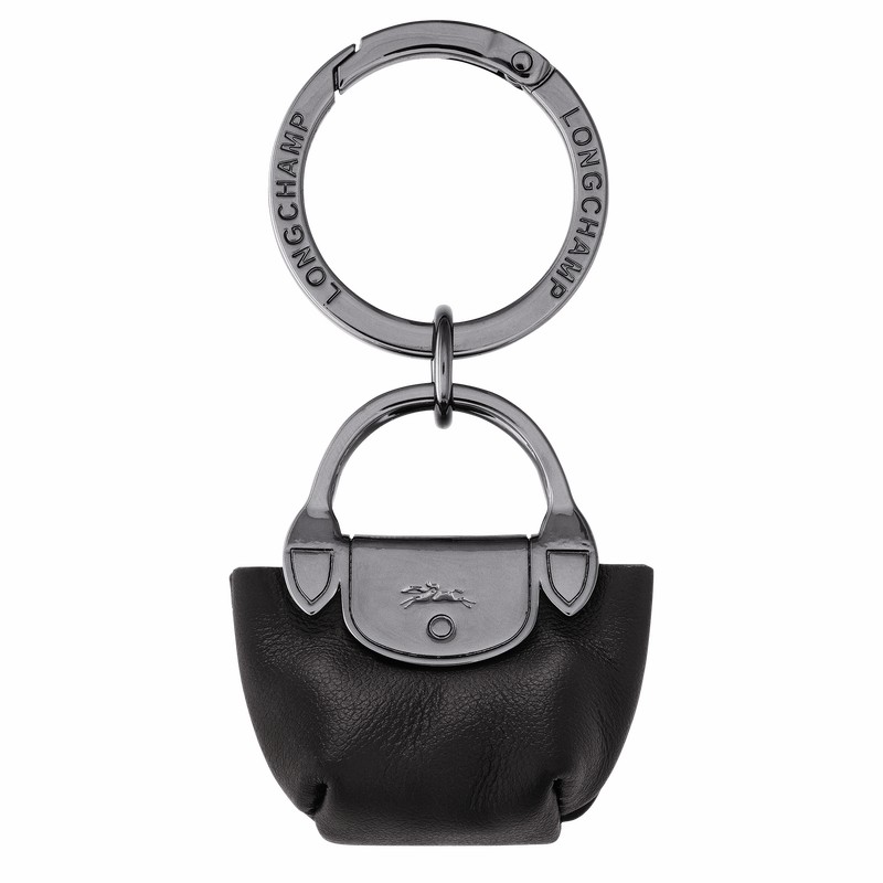 Longchamp Le Pliage Xtra Key ring - Leather Black | KWBI65179