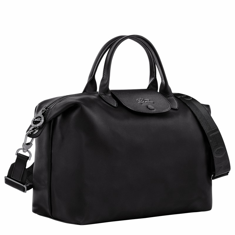 Longchamp Le Pliage Xtra L Handbag - Leather Black | RDGX23415