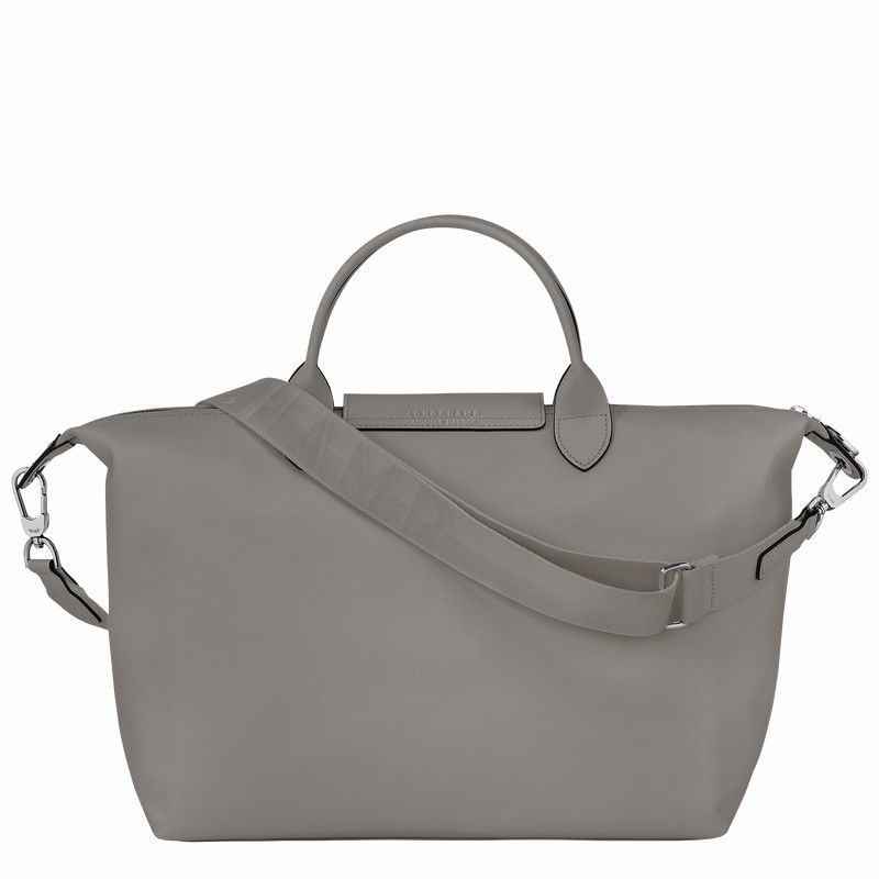 Longchamp Le Pliage Xtra L Handbag - Leather Grey | DFIN45863