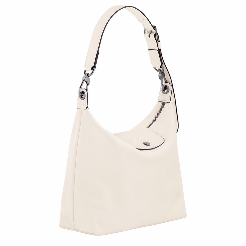 Longchamp Le Pliage Xtra M Hobo bag - Leather White | LPRI95207