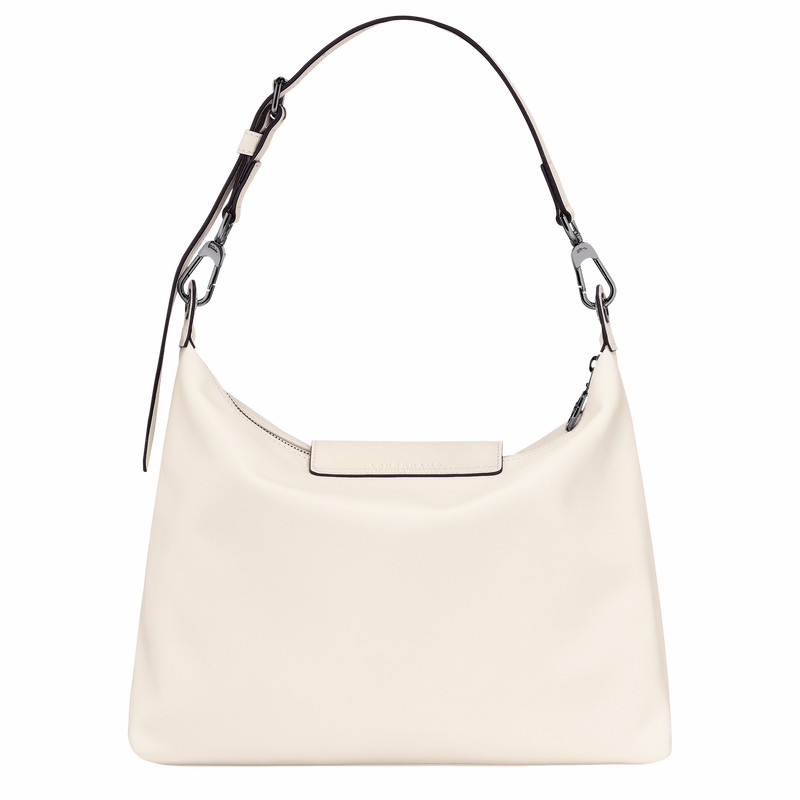 Longchamp Le Pliage Xtra M Hobo bag - Leather White | LPRI95207