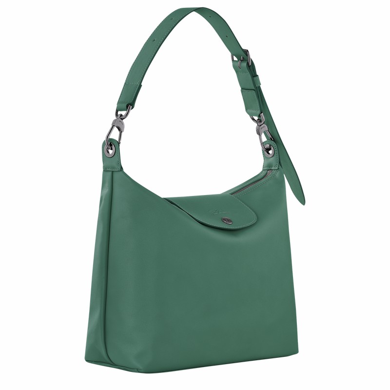 Longchamp Le Pliage Xtra M Hobo bag - Leather Olive | QJTP50176