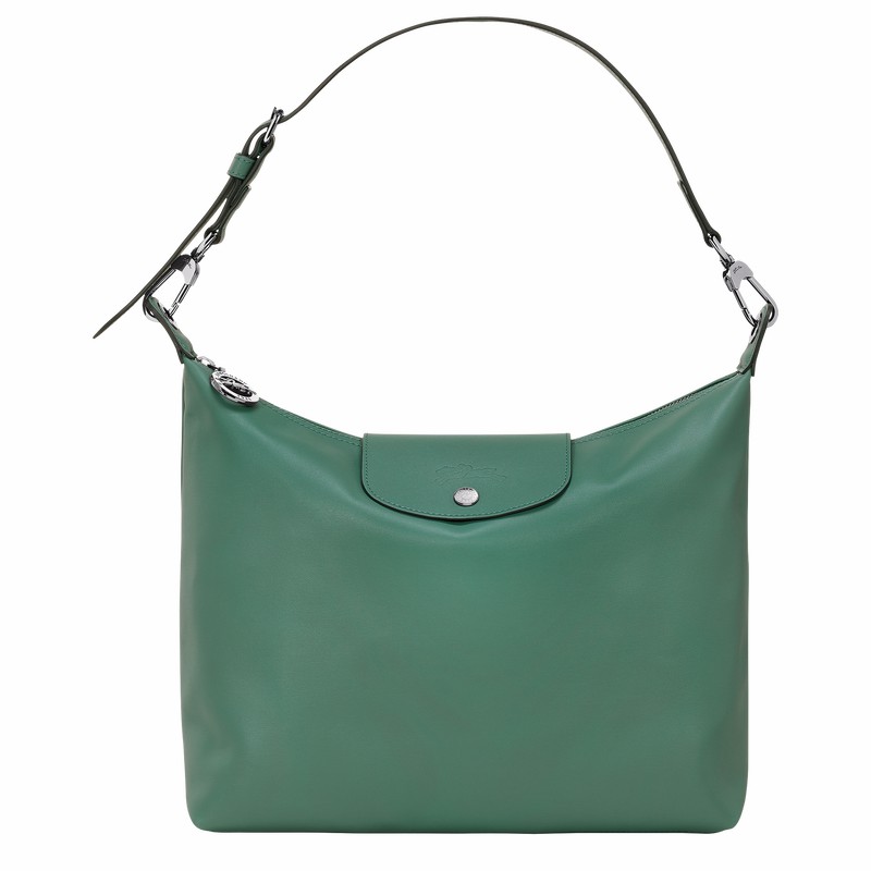 Longchamp Le Pliage Xtra M Hobo bag - Leather Olive | QJTP50176