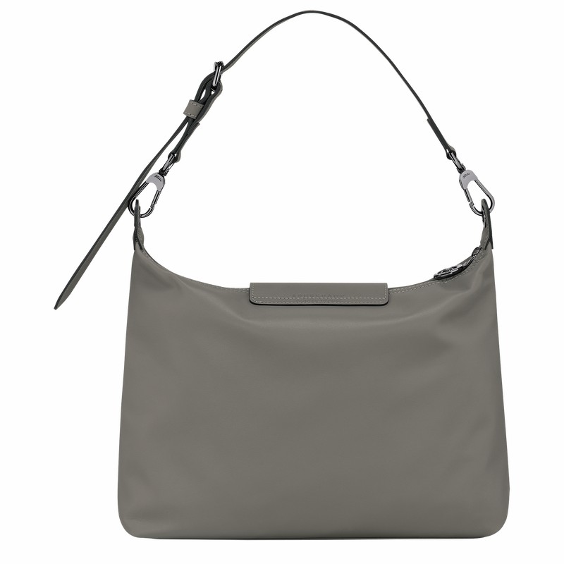 Longchamp Le Pliage Xtra M Hobo bag - Leather Grey | MJLP69217