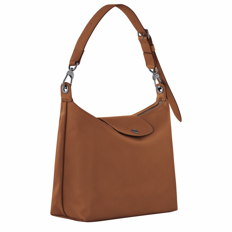 Longchamp Le Pliage Xtra M Hobo bag - Leather Brown | BFRS70932