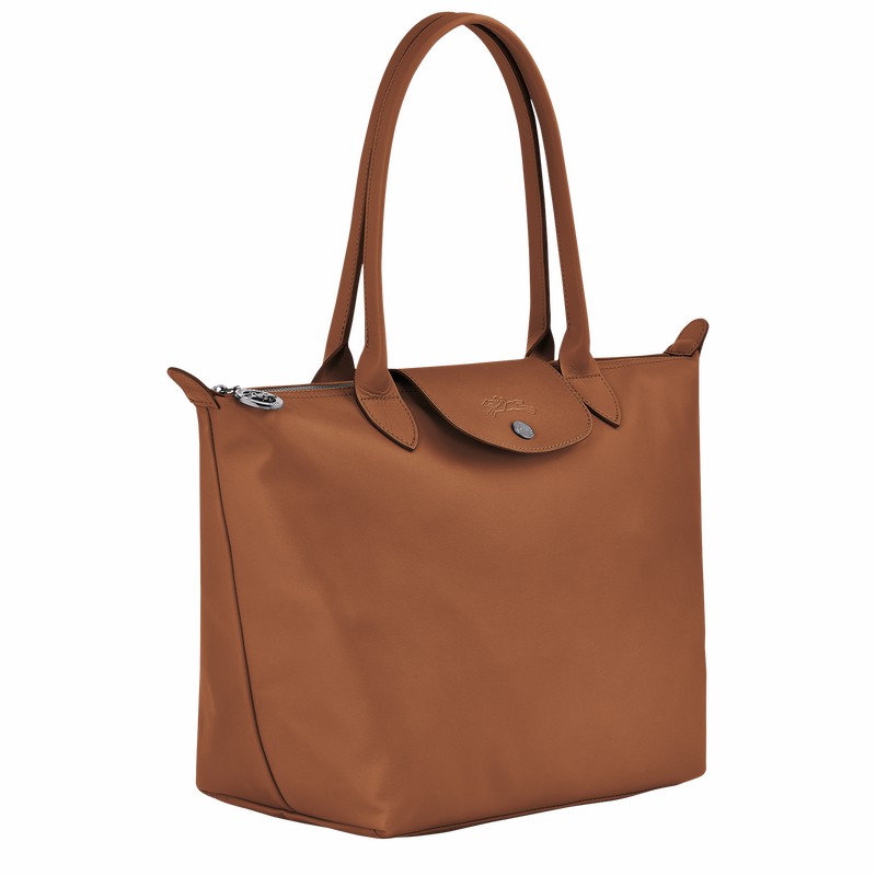 Longchamp Le Pliage Xtra M Tote bag - Leather Brown | QNCX92601