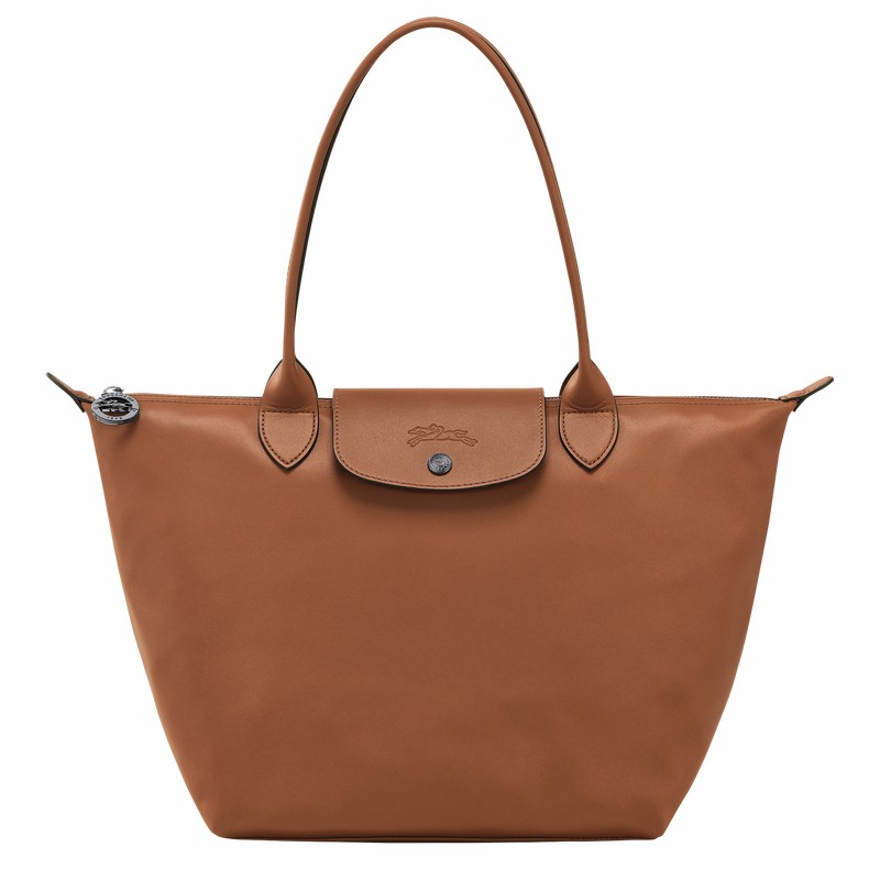 Longchamp Le Pliage Xtra M Tote bag - Leather Brown | QNCX92601