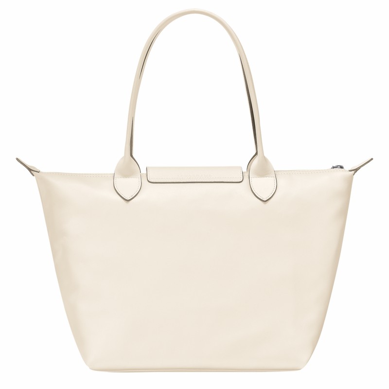 Longchamp Le Pliage Xtra M Tote bag - Leather White | OPBU12583