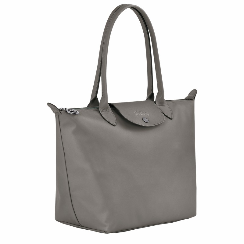 Longchamp Le Pliage Xtra M Tote bag - Leather Grey | NZUQ53714