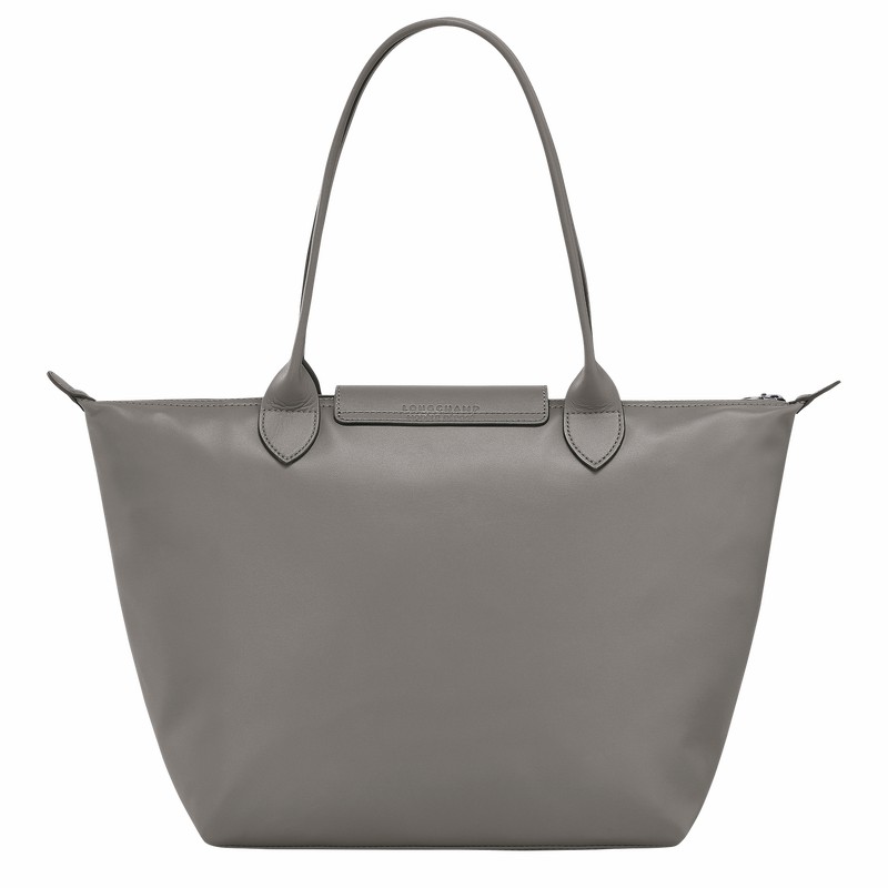 Longchamp Le Pliage Xtra M Tote bag - Leather Grey | NZUQ53714