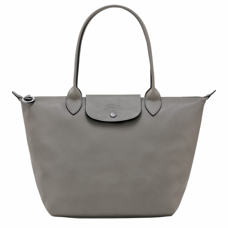 Longchamp Le Pliage Xtra M Tote bag - Leather Grey | NZUQ53714