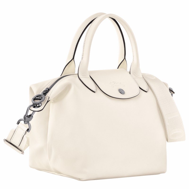 Longchamp Le Pliage Xtra S Handbag - Leather White | YOJB32195