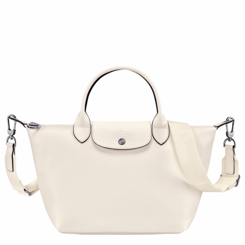 Longchamp Le Pliage Xtra S Handbag - Leather White | YOJB32195