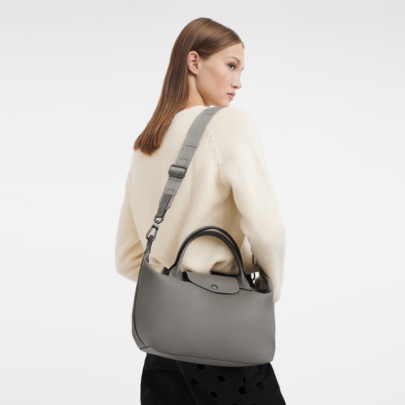 Longchamp Le Pliage Xtra S Handbag - Leather Grey | UAJP32145