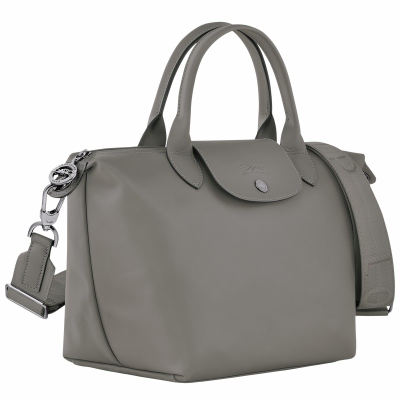 Longchamp Le Pliage Xtra S Handbag - Leather Grey | UAJP32145