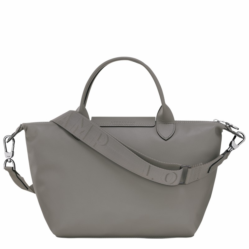 Longchamp Le Pliage Xtra S Handbag - Leather Grey | UAJP32145