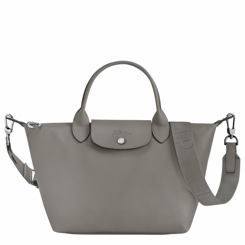 Longchamp Le Pliage Xtra S Handbag - Leather Grey | UAJP32145