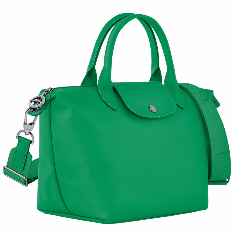 Longchamp Le Pliage Xtra S Handbag - Leather Green | QMDH62875