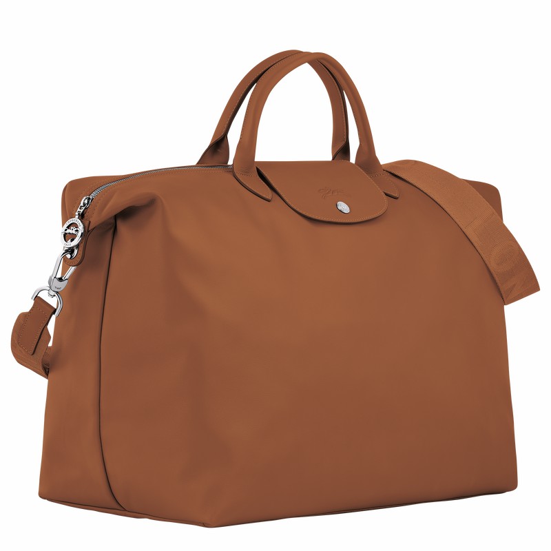 Longchamp Le Pliage Xtra S Travel bag - Leather Brown | ZFGL85134