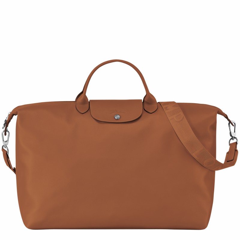 Longchamp Le Pliage Xtra S Travel bag - Leather Brown | ZFGL85134