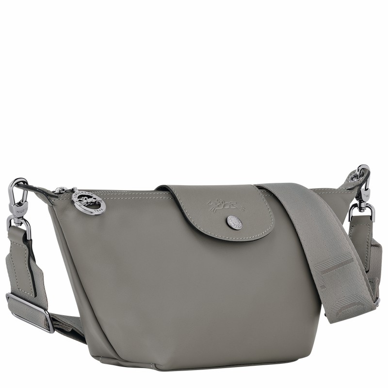 Longchamp Le Pliage Xtra XS Crossbody bag - Leather Grey | MGCQ31754