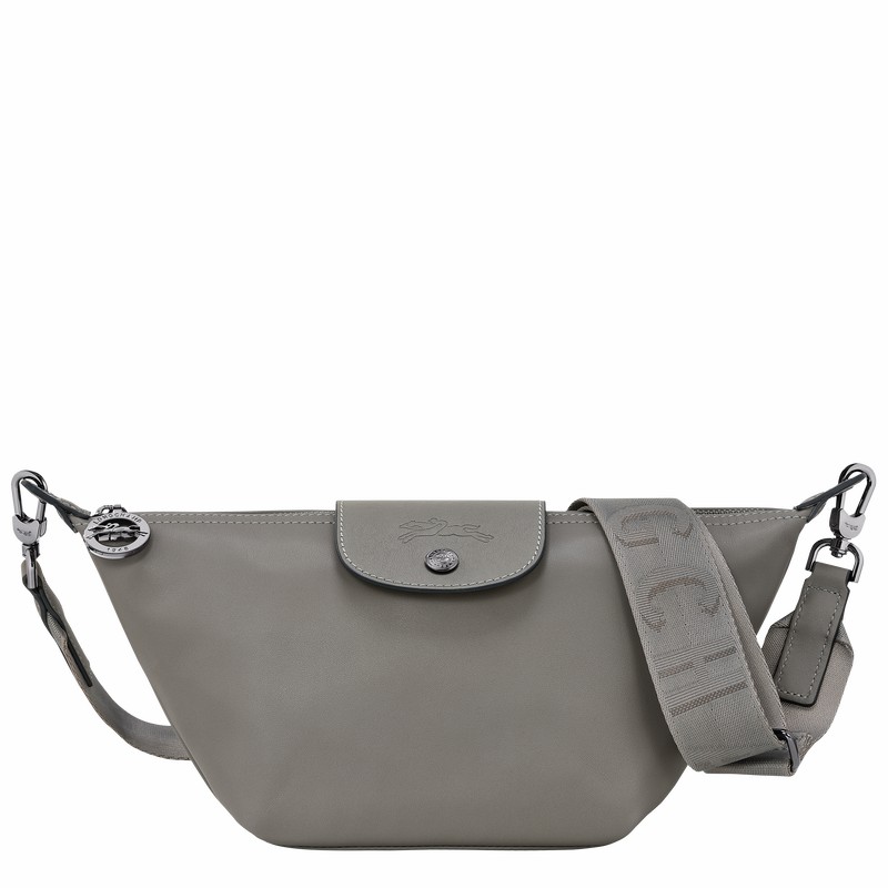 Longchamp Le Pliage Xtra XS Crossbody bag - Leather Grey | MGCQ31754