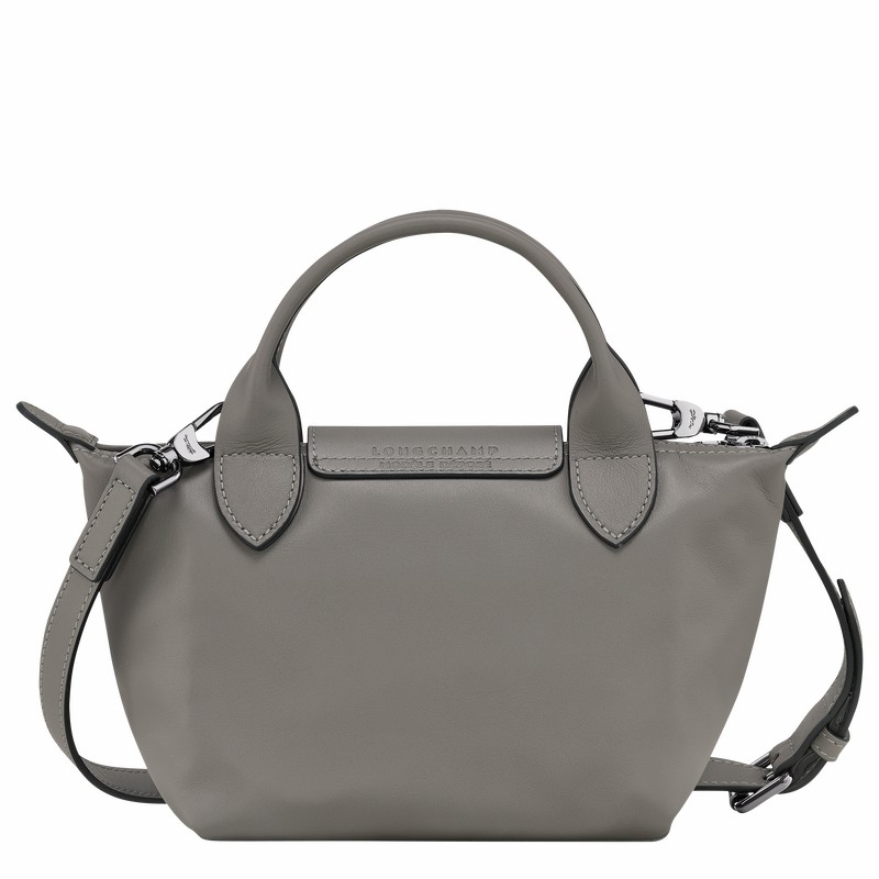 Longchamp Le Pliage Xtra XS Handbag - Leather Grey | BMSI24051