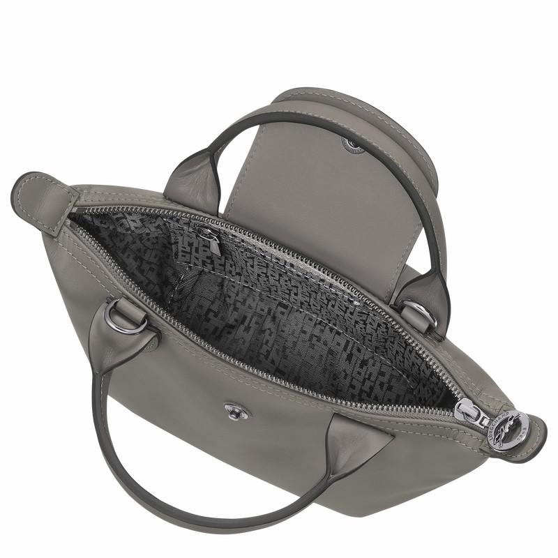 Longchamp Le Pliage Xtra XS Handbag - Leather Grey | BMSI24051