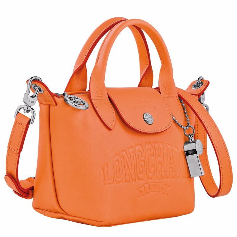 Longchamp Le Pliage Xtra XS Handbag - Leather Orange | DOTY38754