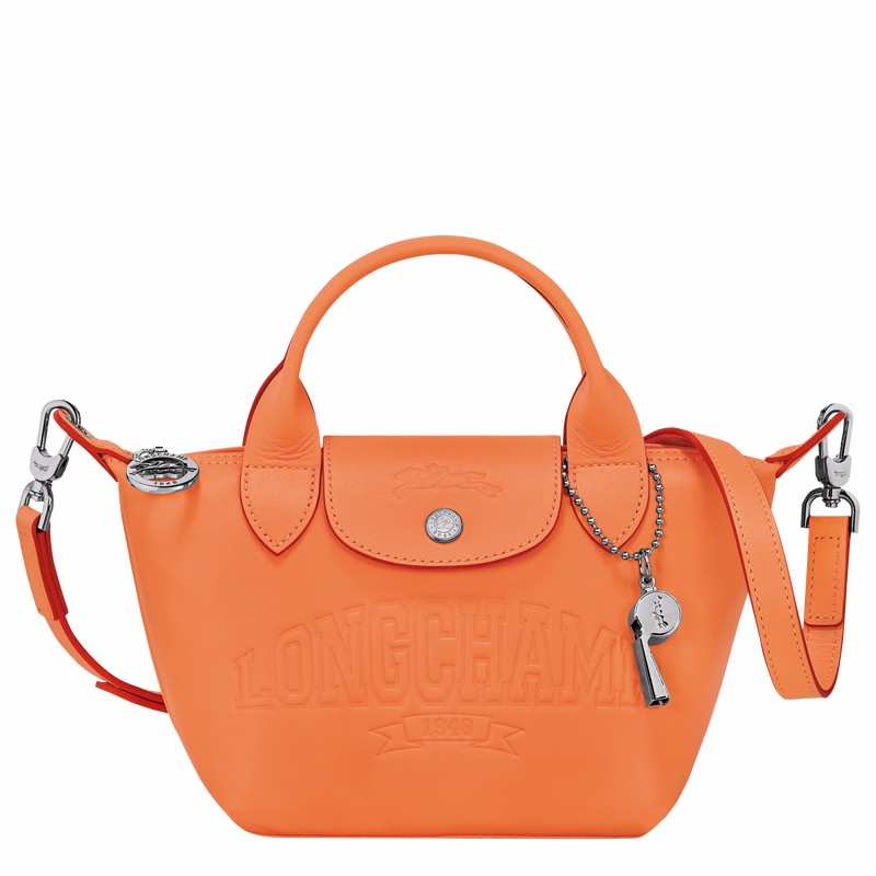 Longchamp Le Pliage Xtra XS Handbag - Leather Orange | DOTY38754