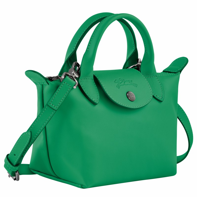 Longchamp Le Pliage Xtra XS Handbag - Leather Green | BSVQ94137