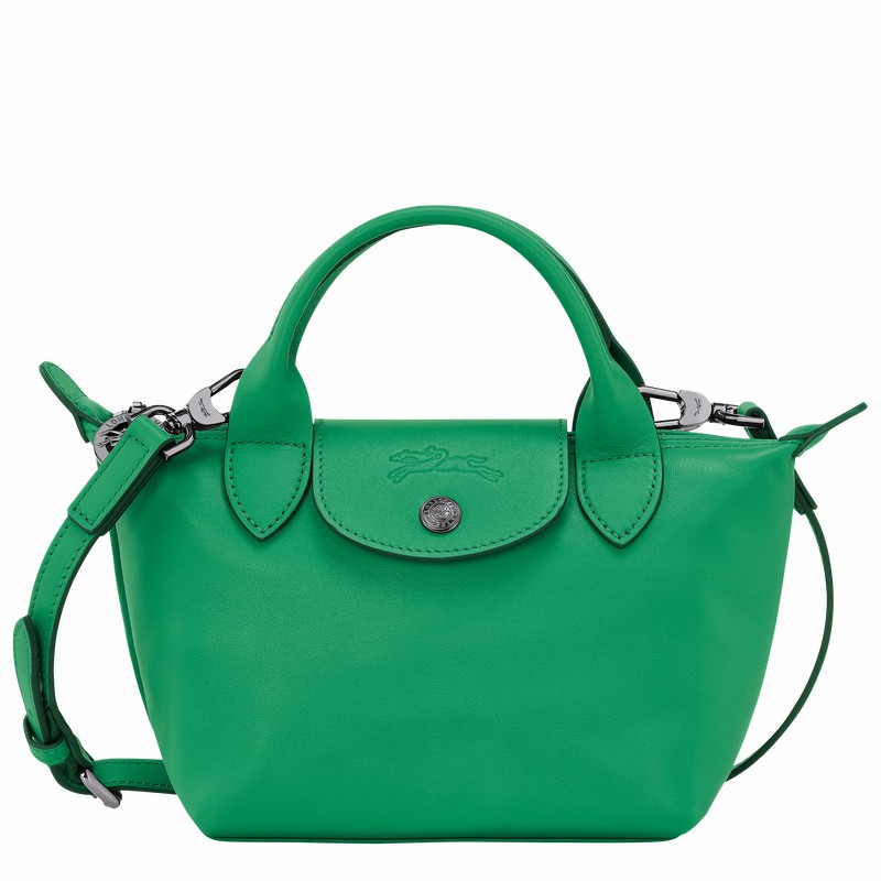 Longchamp Le Pliage Xtra XS Handbag - Leather Green | BSVQ94137