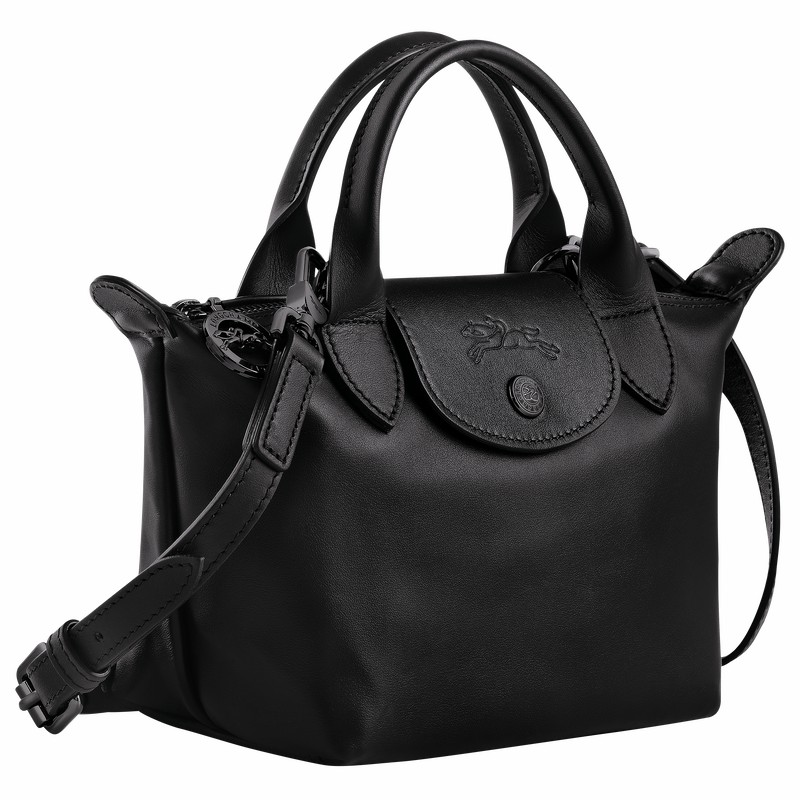 Longchamp Le Pliage Xtra XS Handbag - Leather Black | YDSG92405