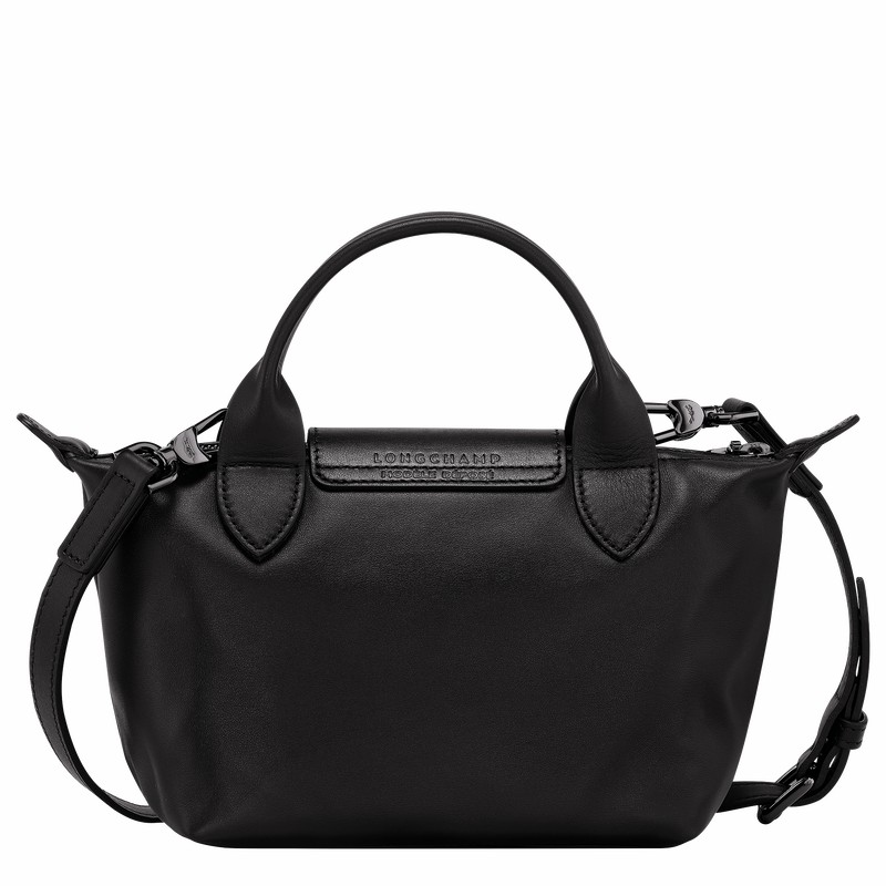 Longchamp Le Pliage Xtra XS Handbag - Leather Black | YDSG92405