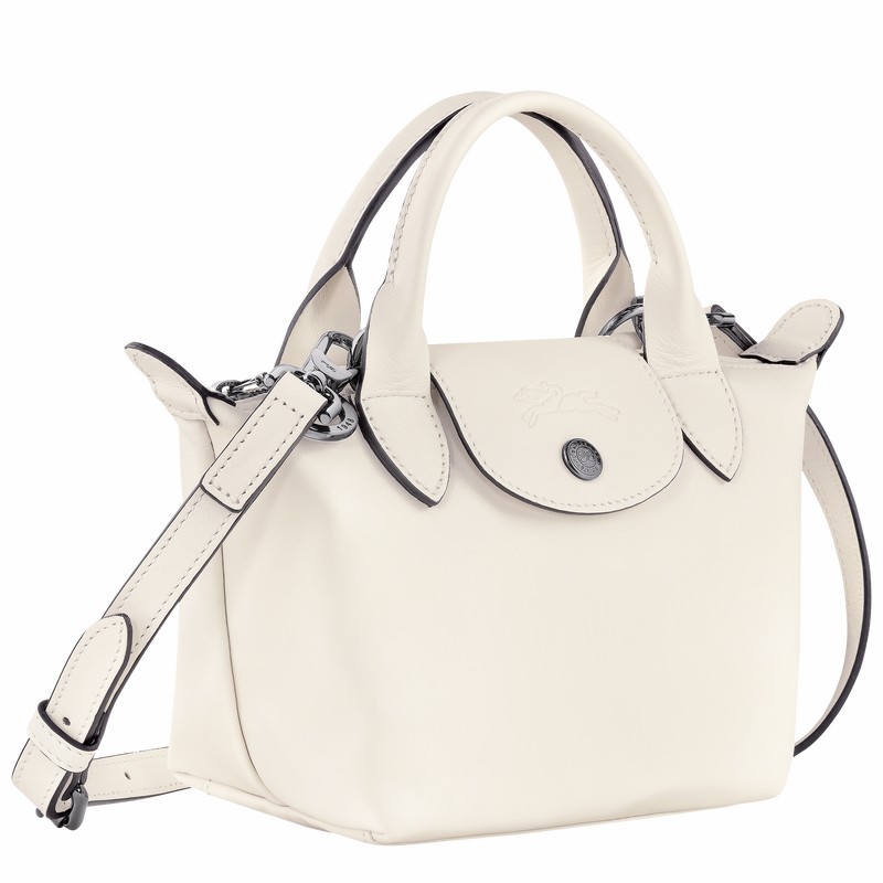 Longchamp Le Pliage Xtra XS Handbag - Leather White | VCGQ83694