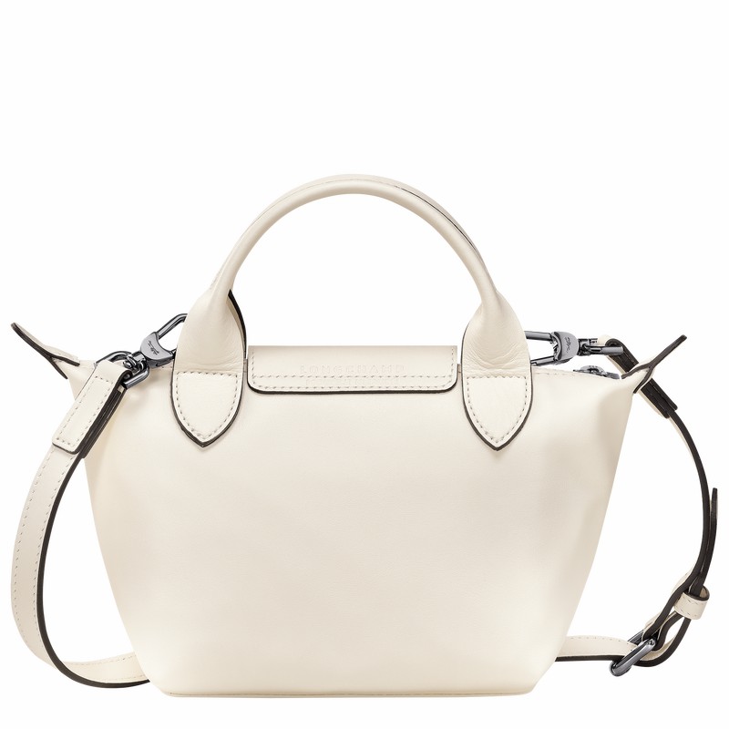 Longchamp Le Pliage Xtra XS Handbag - Leather White | VCGQ83694