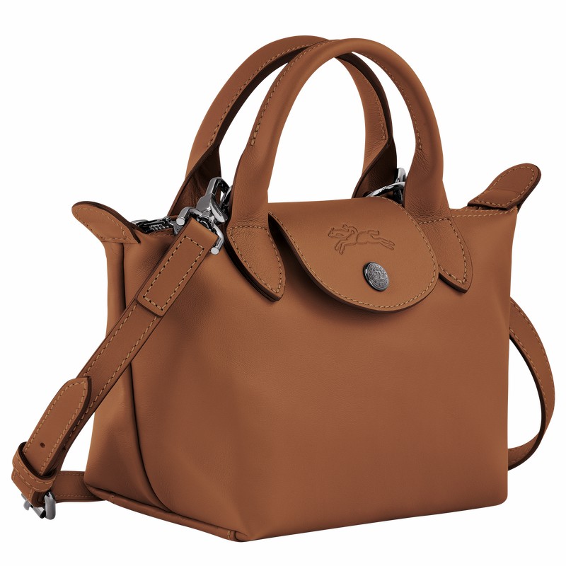 Longchamp Le Pliage Xtra XS Handbag - Leather Brown | RGIV52436