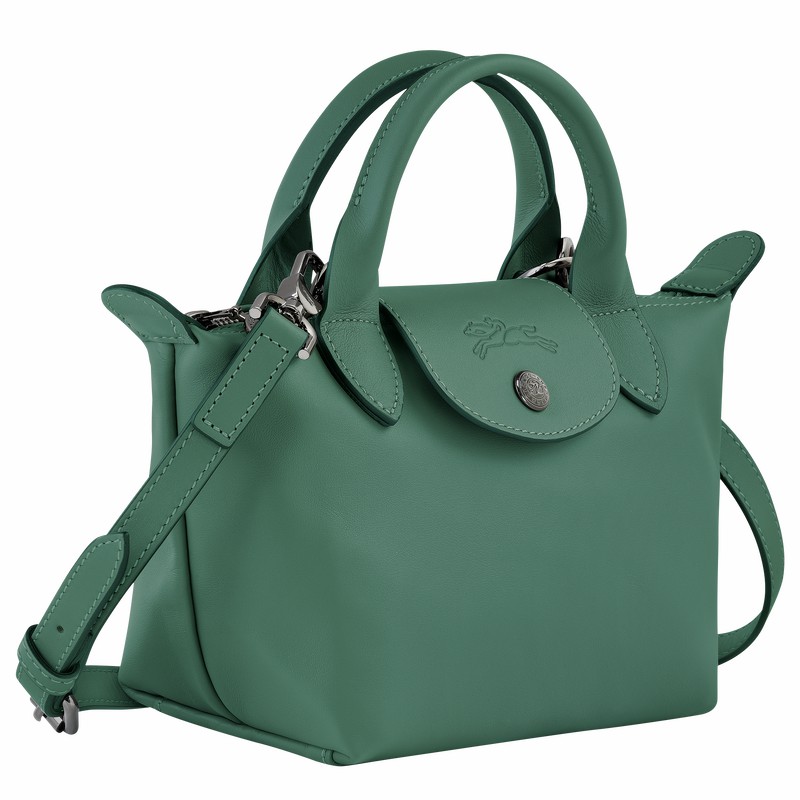 Longchamp Le Pliage Xtra XS Handbag - Leather Olive | DFTR05864