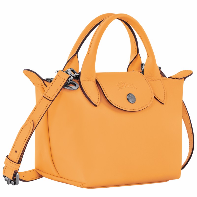 Longchamp Le Pliage Xtra XS Handbag - Leather Apricot | DMLF12873