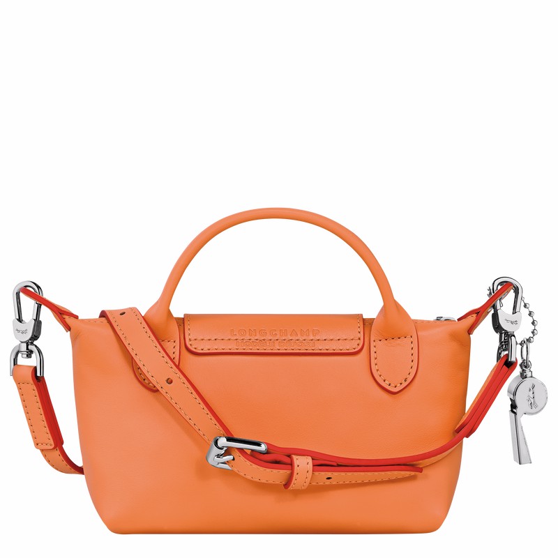 Longchamp Le Pliage Xtra XS Pouch - Leather Orange | QFKZ30812