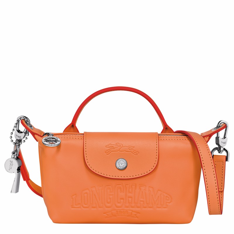 Longchamp Le Pliage Xtra XS Pouch - Leather Orange | QFKZ30812