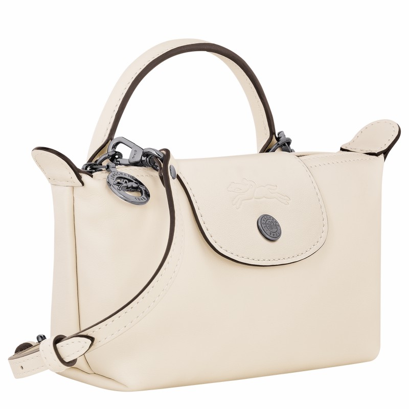 Longchamp Le Pliage Xtra XS Pouch - Leather White | PXNC34168