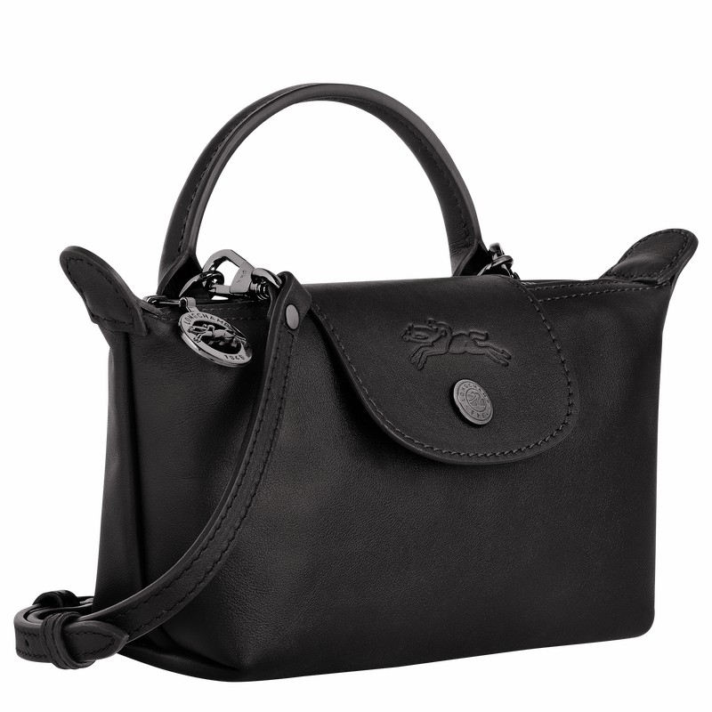 Longchamp Le Pliage Xtra XS Pouch - Leather Black | FVAU86230