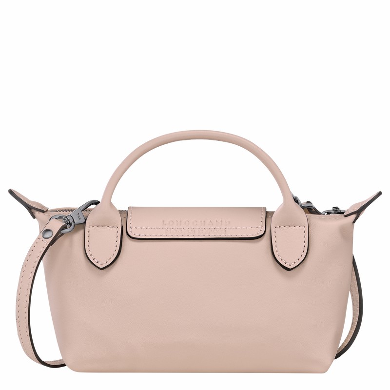 Longchamp Le Pliage Xtra XS Pouch - Leather Beige | KJSO92356