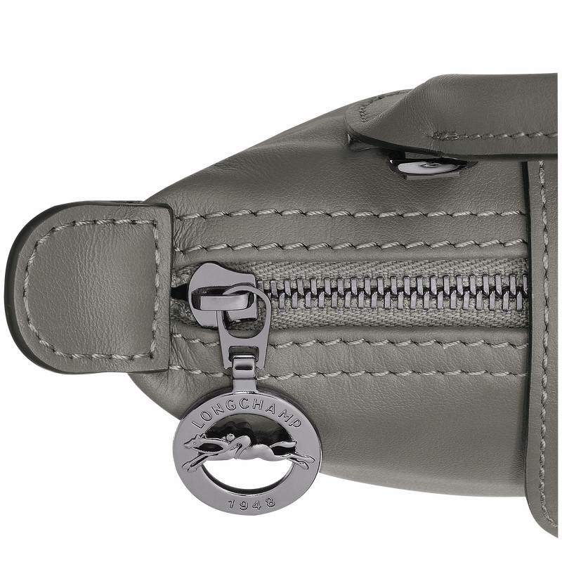 Longchamp Le Pliage Xtra XS Pouch - Leather Grey | OCRN47810